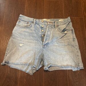 Denim Forum High Waist Light Blue Shorts
